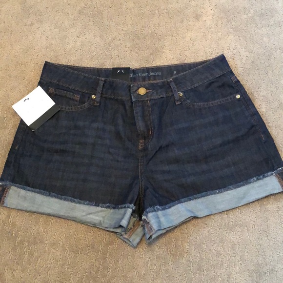 calvin klein denim shorts womens